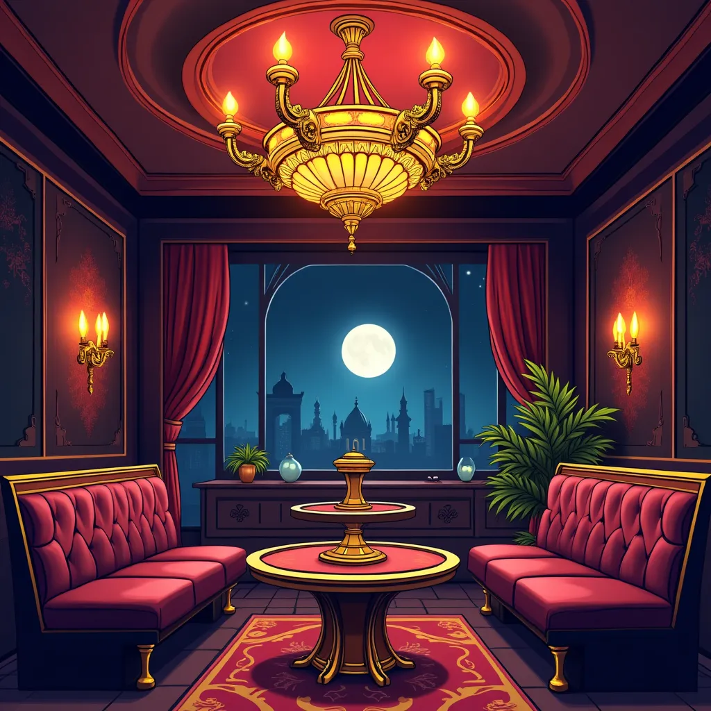 Inbet VIP lounge cartoon illustration